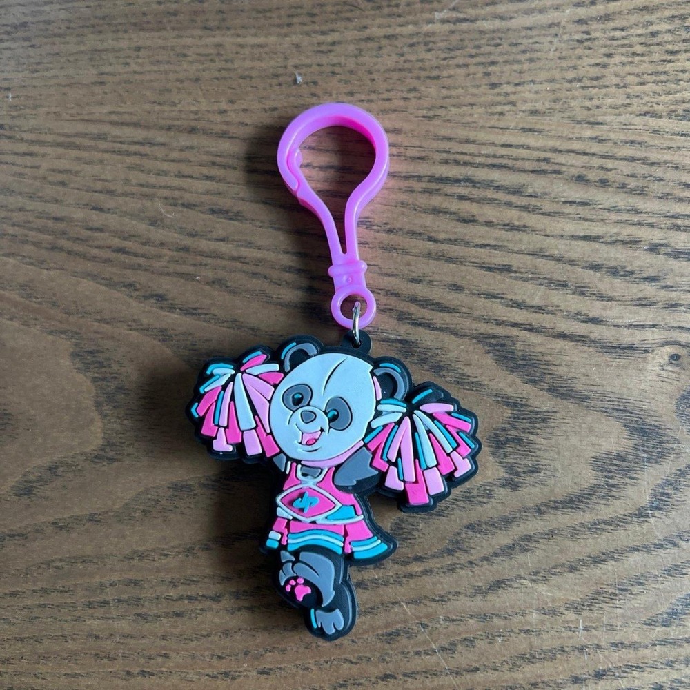 Dude Perfect Panda Cheerleader Keychain Clip